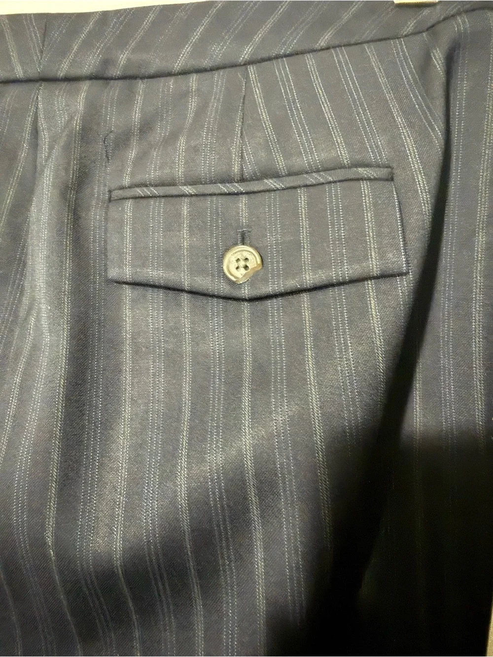 Brooks Brothers Women’s Navy Pinstripe Wool Pantsuit Blazer & Trousers Size 4
